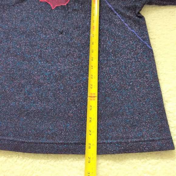 vintage 80s  black metallic knit embroidered matching set - Picture 8 of 15